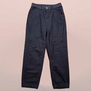 Free People Pleated High Rise Trouser Pants 100% Cotton Women's Size 8